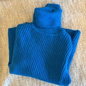 Mango Blue Turtleneck Sweater